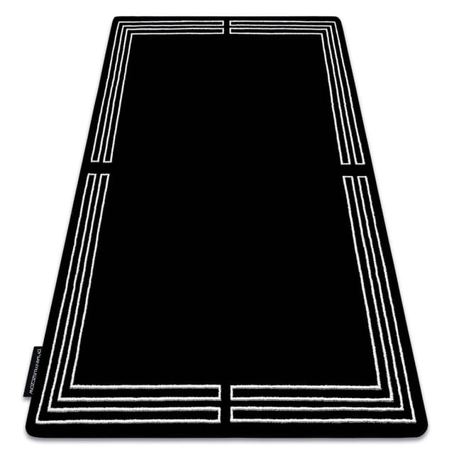 Teppich Hampton Chick Rahmen Schwarz Black 200x290 Cm