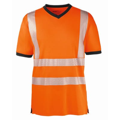 Warnschutz-t-shirt Miami Größe 3xl Leuchtorange/grau 4protect