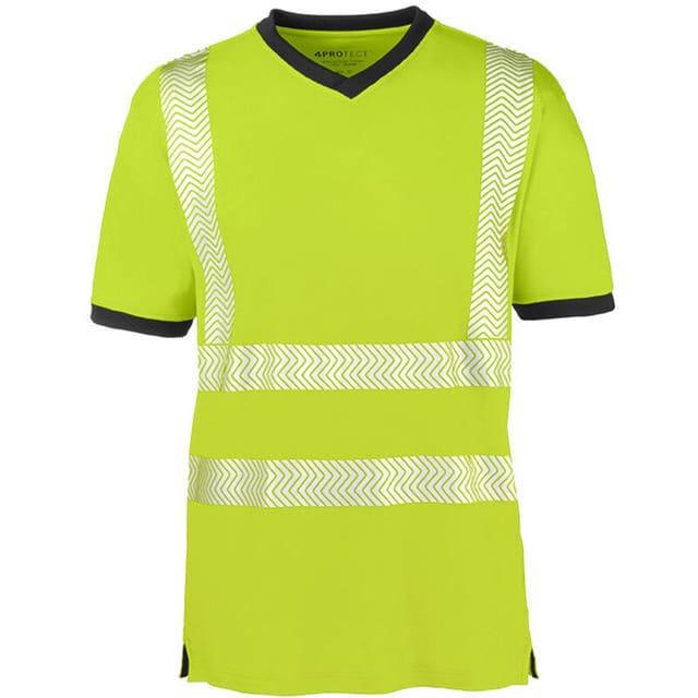 Warnschutz-t-shirt Miami Größe S Leuchtgelb/grau 4protect