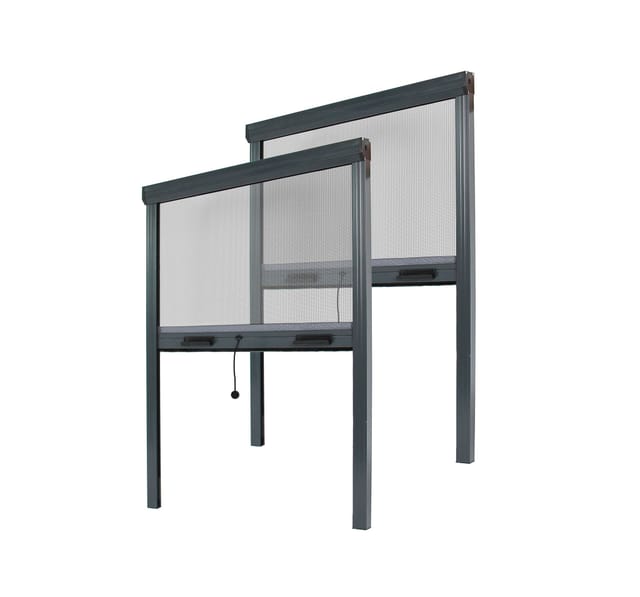 Avosdim - Angebot Insektenschutzrollos 2er Set B 1500 Mm X H 1600 Mm - Aluminium - Anthrazitgrau Ral 7016 - Zuschneidbar