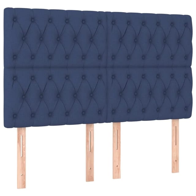 Led Kopfteil Blau 144x7x118/128 Cm Stoff Vidaxl
