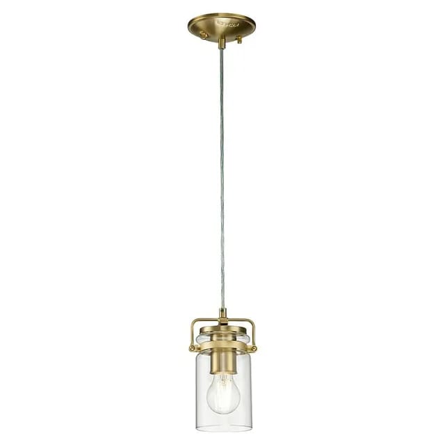 Kichler - Elstead Brinley Dome Pendelleuchte Aus Gebürstetem Messing