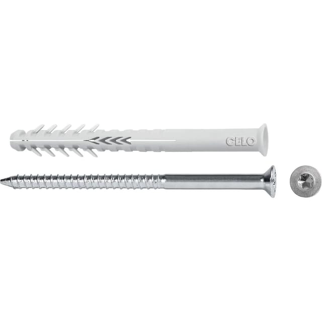 Celo Hohlblockrahmendübel Hbr 10x160 Tx Mit Senkholzschraube Torx - Nylon/stahl