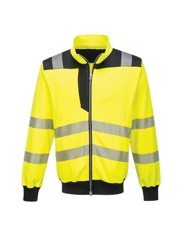 Sweatshirt Zippã© Pw3 Hi-vis Gelb/schwarz 2xl