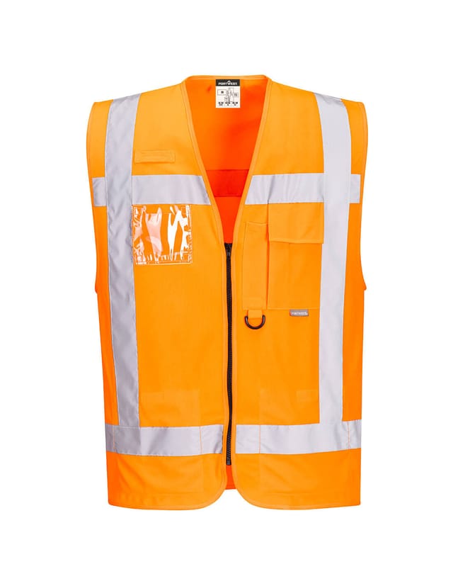 Mehrzweck-warnweste Mit Mehreren Taschen, Hochsichtbarkeit, Rws Orange, 4xl