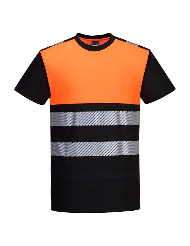 T-shirt Pw3 Hochsichtbarkeit Klasse 1 Schwarz/orange L