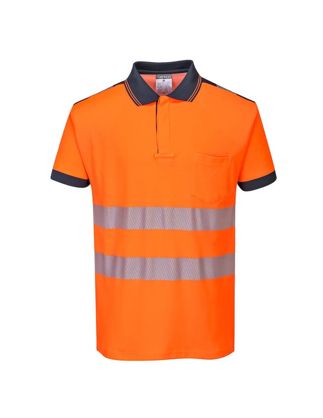 Polo Hv Pw3 Orange/marine 2xl