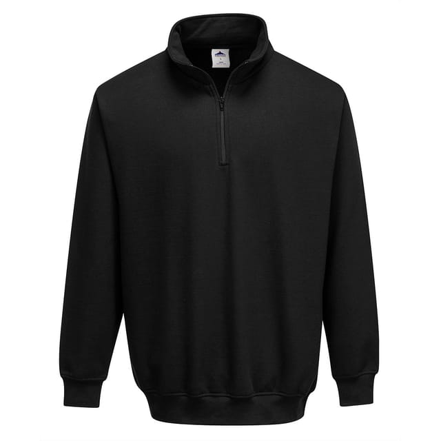 Sweatshirt Mit Reißverschlusskragen Sorrento Schwarz S
