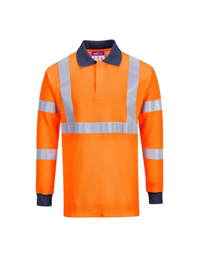 Feuerfestes Polo Mit Ris-norm Orange L