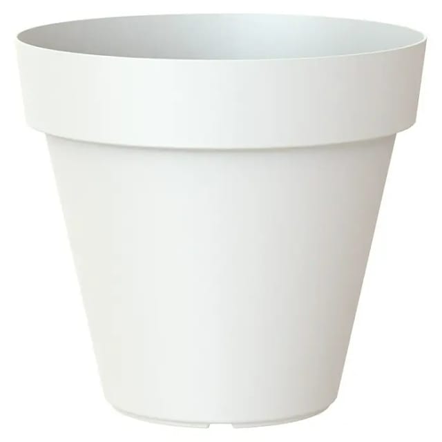 Runder Blumentopf Capri Durchmesser 20 Cm Weiß - Eda