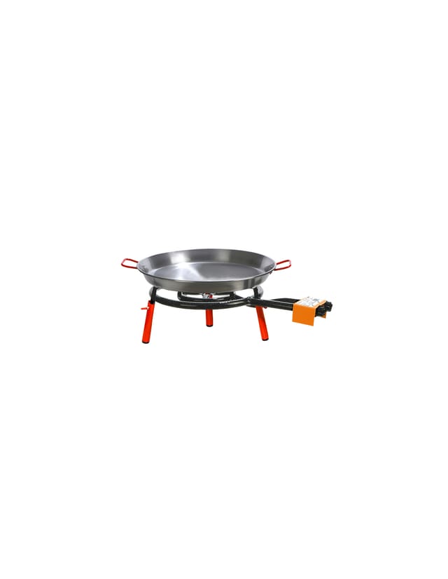Paella-set Valencia, Polierter Paella-teller 46 Cm, 12 Stück / Rechaud 40 Cm / 11,40 Kw / 3 Füße 15 Cm - Sonstiges