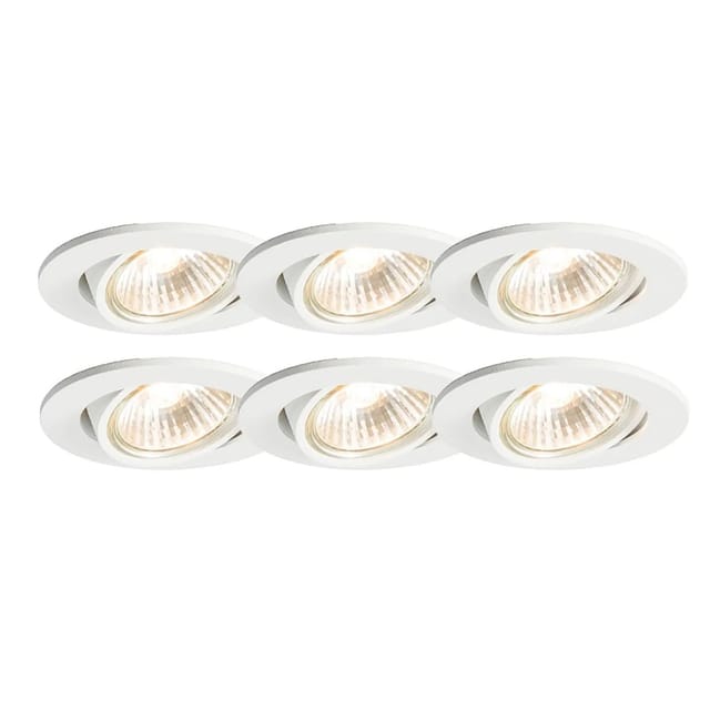 Set Mit 6 Einbaustrahlern Weiß Neigbar - Cisco