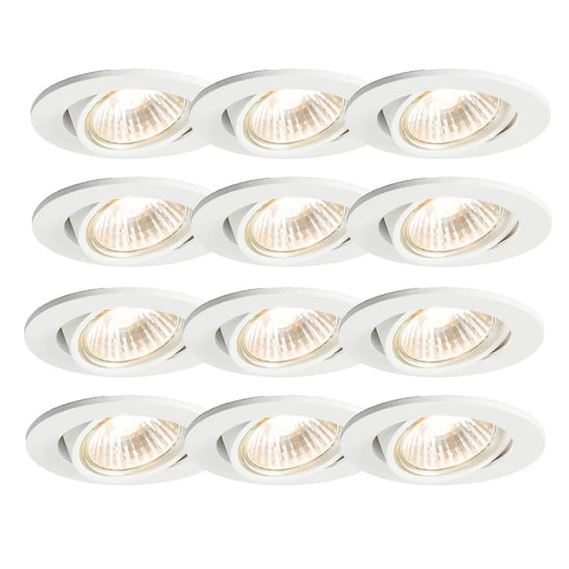 Set Mit 12 Einbauspots Weiß Neigbar - Cisco