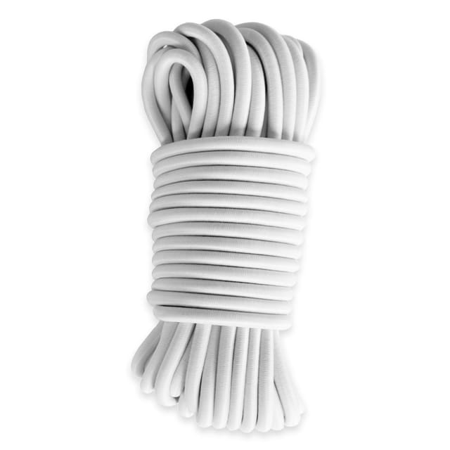 Tecplast - Elastisches Gummiseil Weiß 60 Meter - Qualität Pro 9sw - Spannseil Für Planen Mit Einem Durchmesser Von 9 Mm
