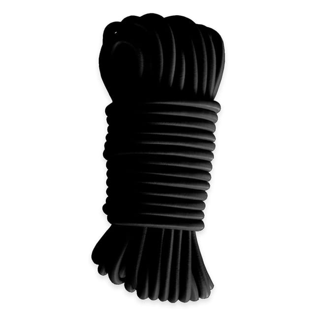 Tecplast - Elastisches Gummiseil Schwarz 80 Meter - Qualität Pro 9sw - Spannseil Für Planen Mit Einem Durchmesser Von 9 Mm
