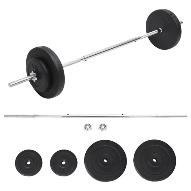 Vidaxl Langhantel Mit Gewichten Set 30 Kg