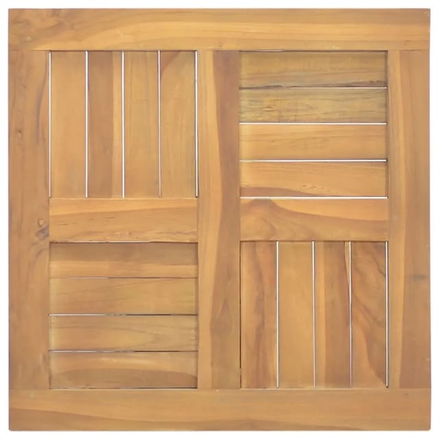 Tischplatte Quadratisch 50x50x2,5 Cm Massivholz Teak Vidaxl