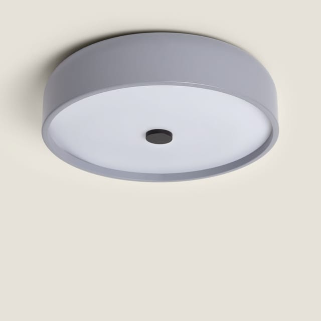 Efectoled - Led-deckenleuchte 24w Metall Ø350mm Cct Auswählbar Eyelight Dunkles Grau