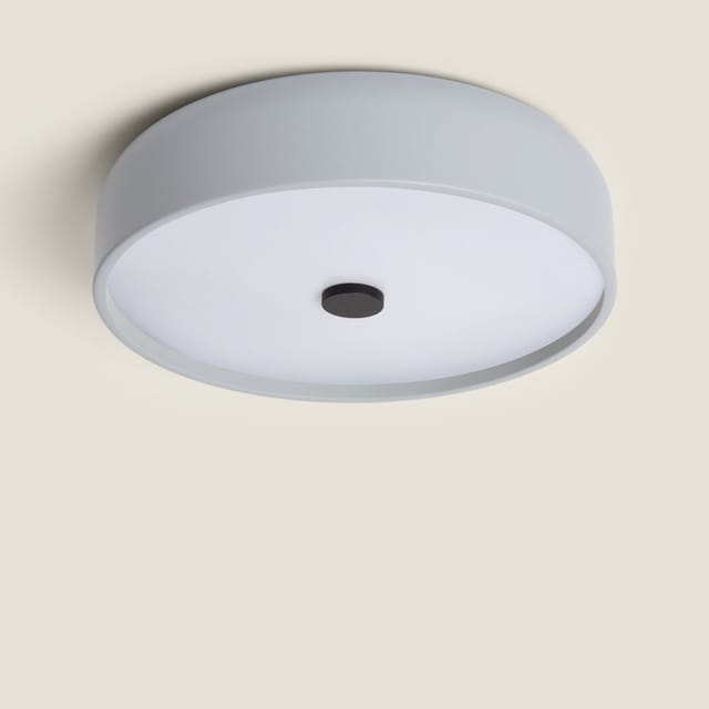 Efectoled - Led-deckenleuchte 24w Metall Ø350mm Cct Auswählbar Eyelight Grau
