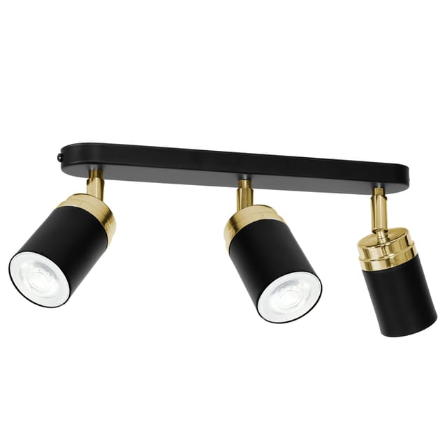 Licht-erlebnisse - Deckenspot Schwarz Gu10 3-flammigmetall Modern Deckenstrahler