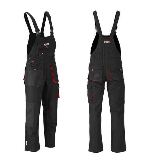 Arbeitshose / Latzhose Duero Schwarz/rot Gr. S