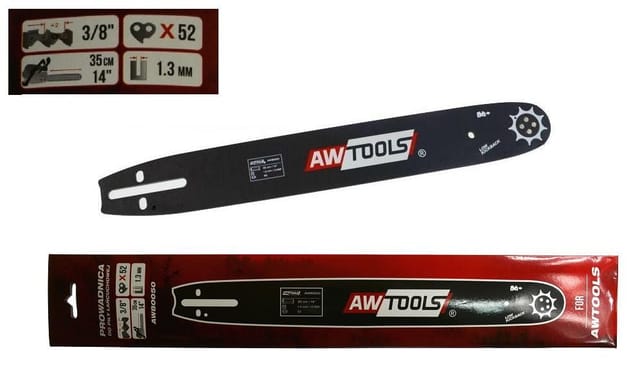 Awtools Sägeführung 35cm/50/3/8""/1.3 Für Cs450 / Black Line