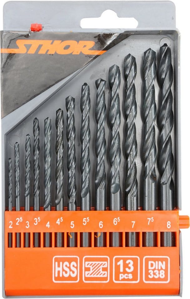 Hss Metallbohrer 2,0-8,0mm / 13 Stk. 22180 Sthor