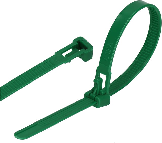 Aougo - 100er-pack Wiederverwendbare Kabelbinder (7,6 Mm X 250 Mm, Grün)