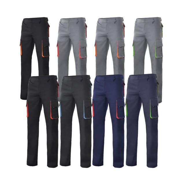 Velilla - 103004 Arbeitshose - 40 - Schwarz / Orange - Schwarz / Orange