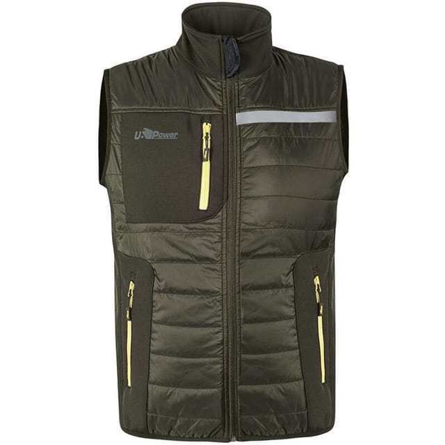 U-power - Wall Wasserabweisende Arbeitsweste - M - Dunkelgrüne