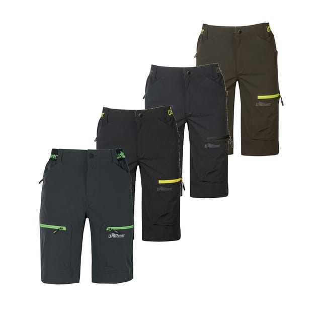 U-power - Ares U-4 Stretch Arbeitsshorts - Xxl - Dunkelgrau