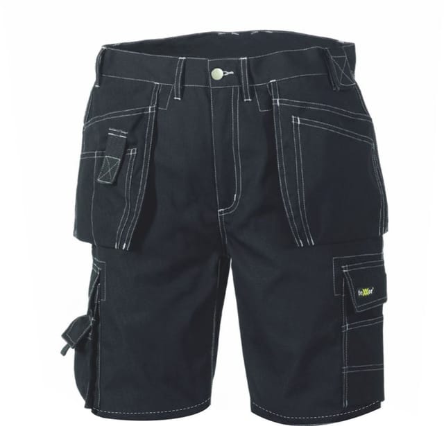 Canvas Arbeits-shorts Bermuda Schwarz 52 4341 - Texxor