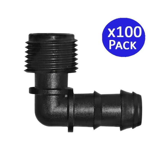 100 Stück Ellbogen Tropfbewässerung 16mm X 3/4''