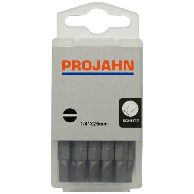 Projahn 1/4 Bit L25 Mm Schlitz 6,0 X 1,0 Mm 10er Pack