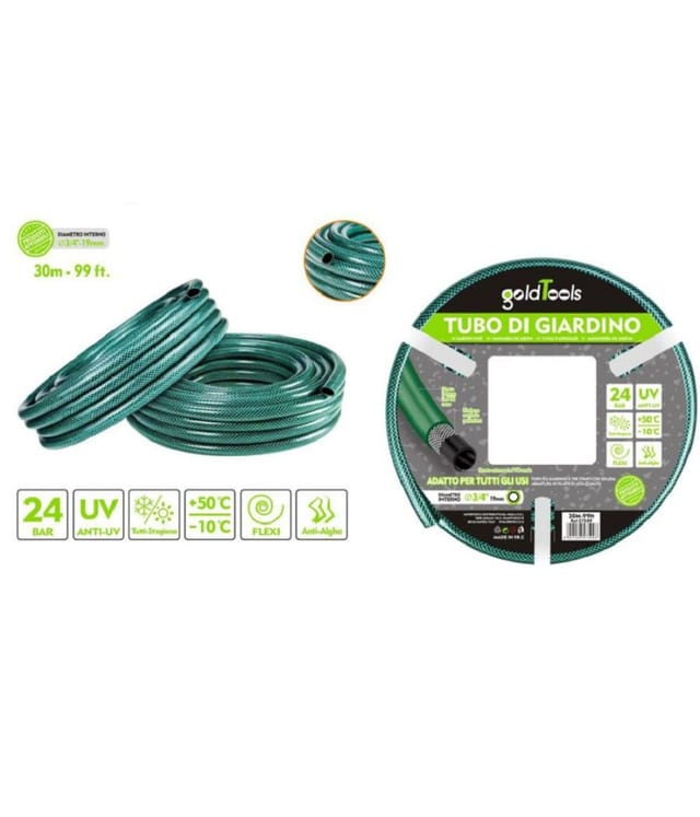 Trade Shop - Bewässerungsschlauch Garten Pflanzen Waschmaschine Pumpe 30mt 99ft. Ø 3/4-19mm 57509 -
