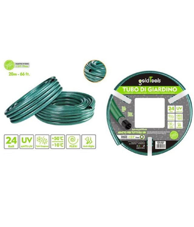 Trade Shop Traesio - Trade Shop - Bewässerungsschlauch Garten Pflanzen Waschmaschine Pumpe 20mt 66 Ft. Ø3/4-19mm 57508 -