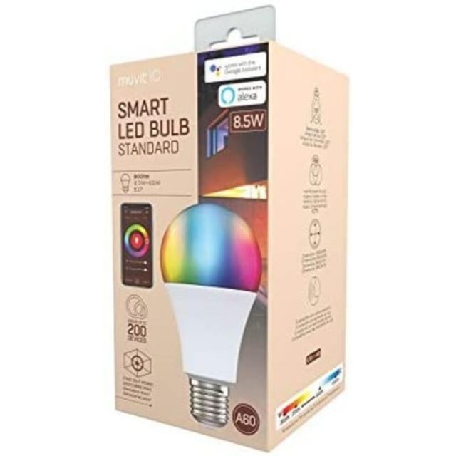 Muvit Io Smart Bulb A60 E27/8.5w/800lm Rgb+whited60 H110