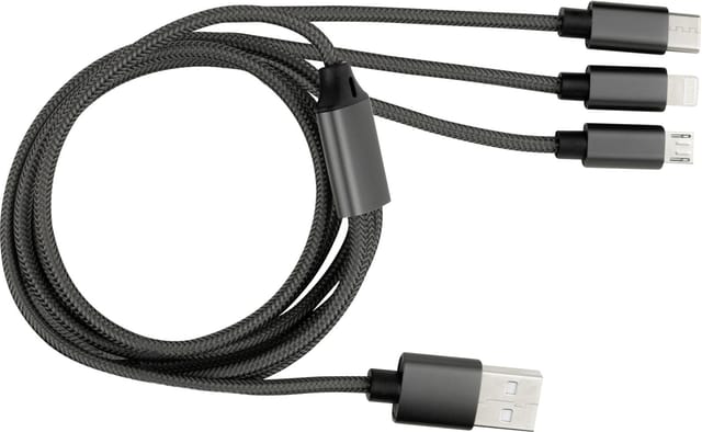 Rev Ritter - Rev Usb-ladekabel 3in1 Anthrazit, Apple Lightning, Micro-usb, Usb-c