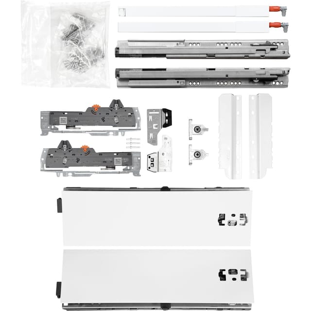 Blum Schubladenschienen Tandem-höhe 115 M. Reling 227mm 65kg, Nl650 Weiß Kb600mm