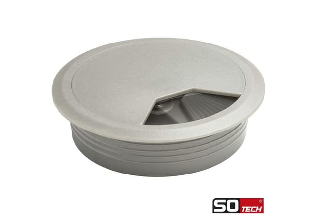 2er Pack - Kabeldurchlass Kunststoff Ø 60 Mm Grau