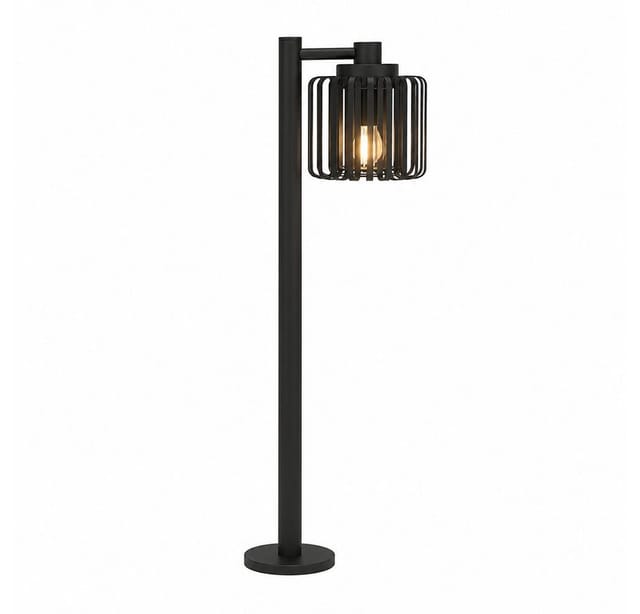 Eglo - Außen-stehlampe Selinus, Elegante Außenleuchte, Outdoor Stehleuchte Aus Metall In Schwarz Und Glas, Wegeleuchte Mit E27 Fassung, Ip65