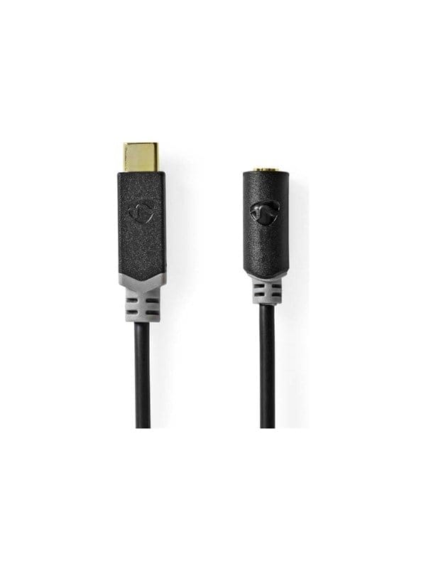Usb C Adapter Usb 20 Usb C Stecker 35 Mm Buchse 100 M Rund Vergoldet Pvc Schwarz Box