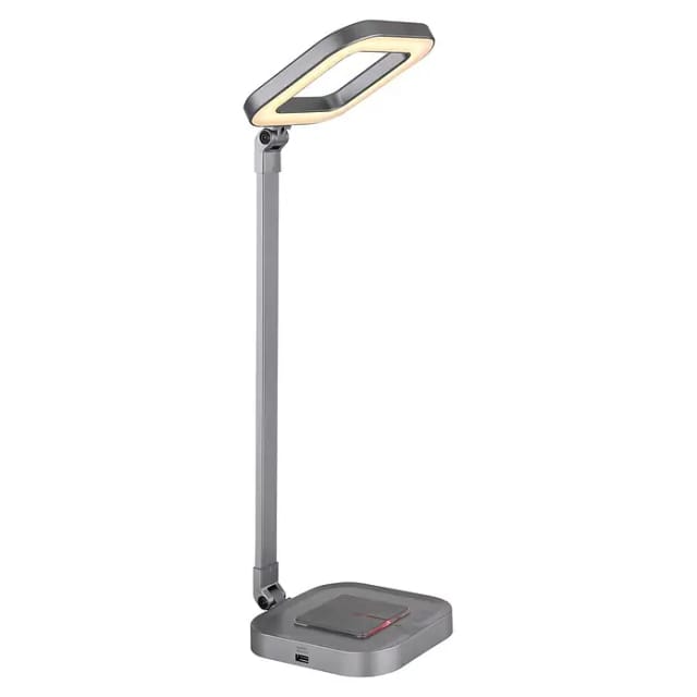 Tischlampe - Monaco - Grau - Aluminium - - Globo