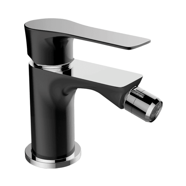 Raila Stand-bidet-armatur Aus Schwarzem Chrom Mit Stöpsel