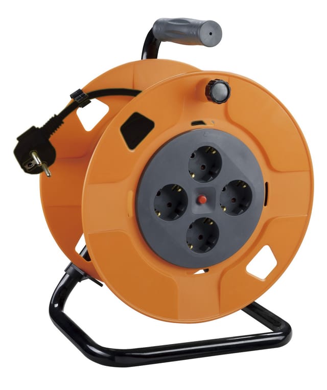 Primaster - Kabeltrommel Innen 40 M 4 Schutzkontaktsteckdosen, H05vv-f 3g1,6 Kabeltrommel