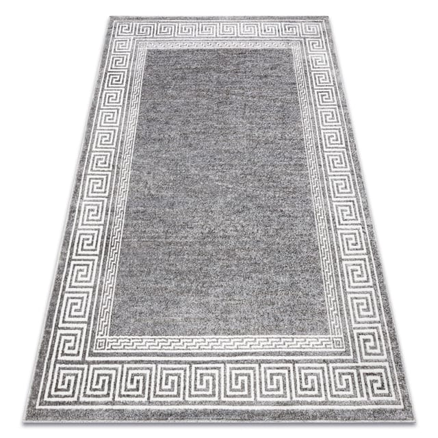 Teppich Mateo 8033/644 Modern Griechisch, Rahmen - Strukturell Grau Grey 80x150 Cm