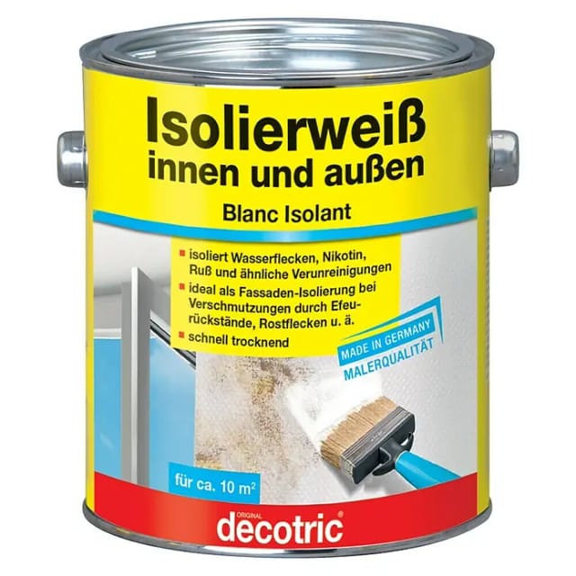 Isolierweiß 2 L Weiß Grundierungen - Decotric