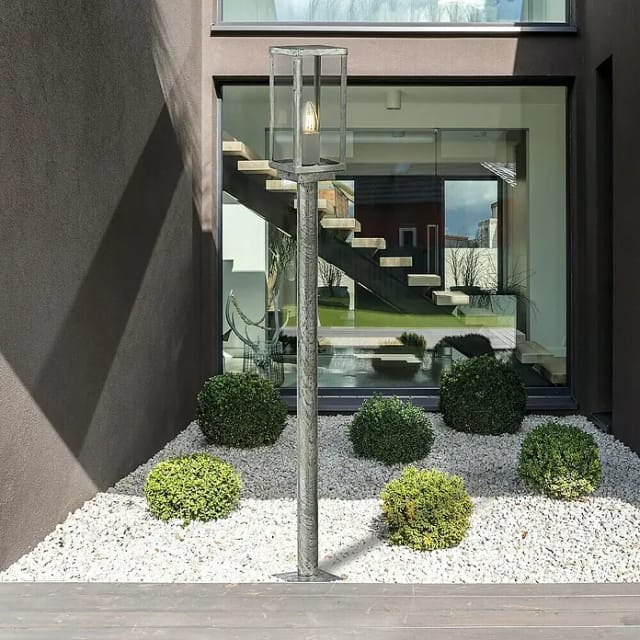 Box Ii 900 Mm Außenpfosten, Silber & Klarglas, Ip44