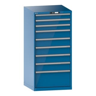 Schubladenschrank 36x36e H1450xb717xt725mm 9 Schubladen Vollauszug Ral5012 Lista
