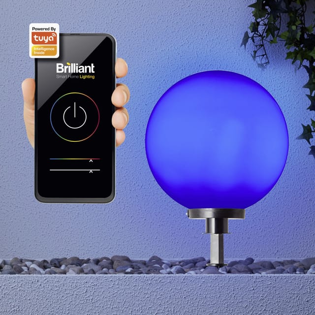 Brilliant - Tuya Smart Led Außenleuchte Thore Rgbw Weiß Ø 40 Cm Wegeleuchten